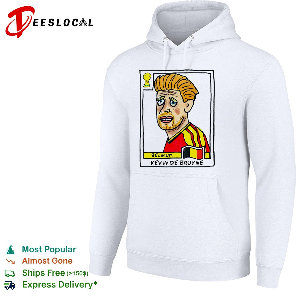 Kevin De Bruyne Belgium soccer player artistic collectible card shirt
