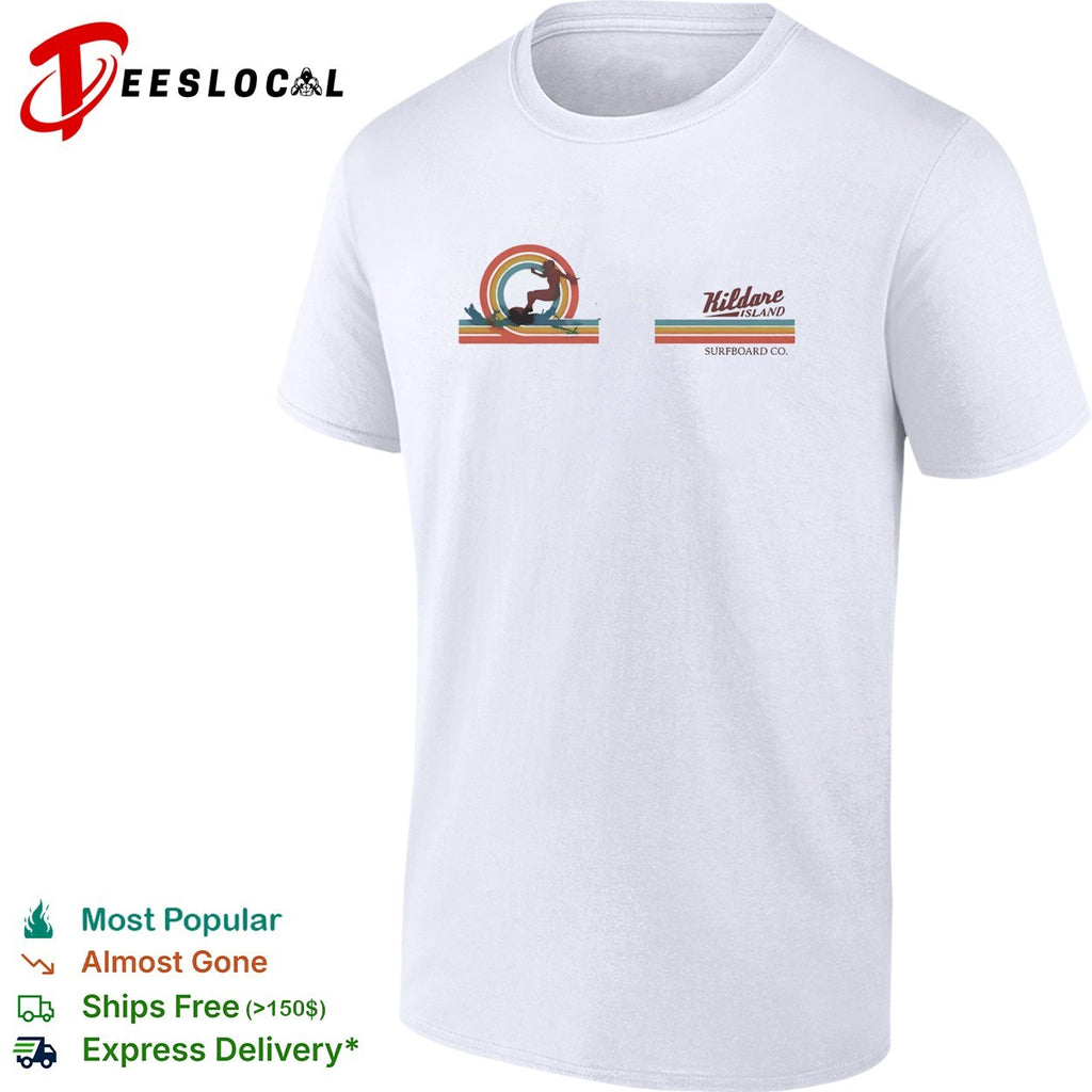 Kildare Island Surfboard Co surfer rainbow vintage shirt