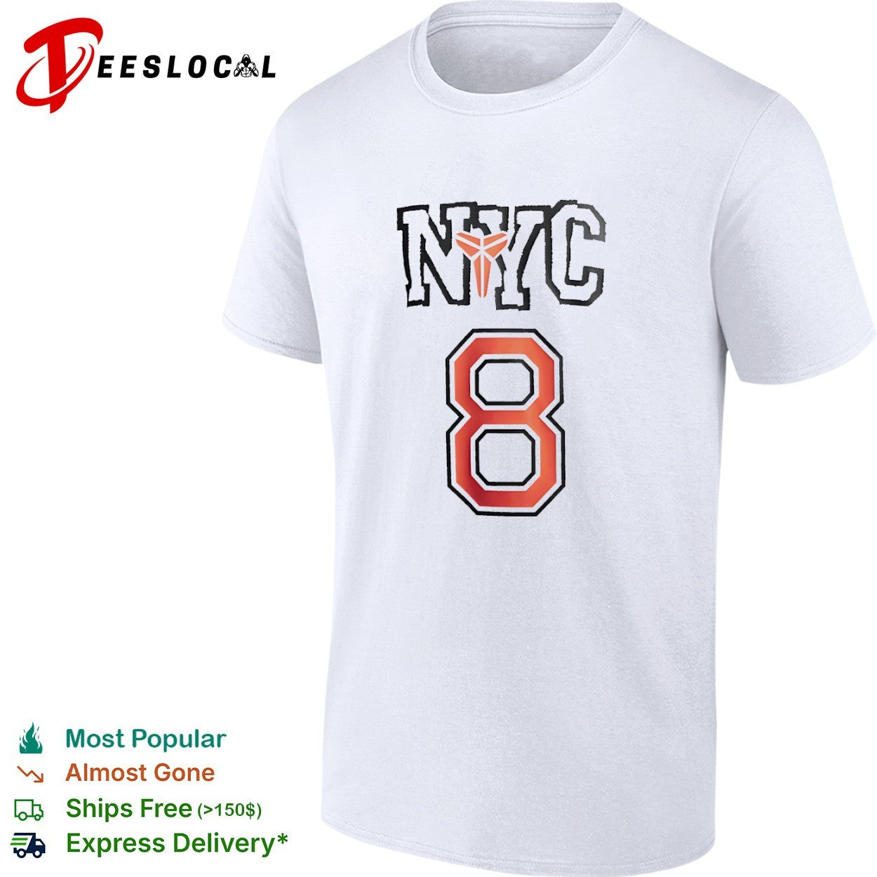 Kobe Bryant Los Angeles Lakers x NYC 8 basketball player shirt