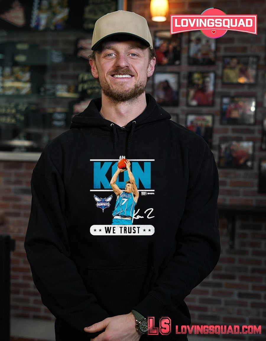 Kon Knueppel Black Charlotte Hornets We Trust Graphic Shirt