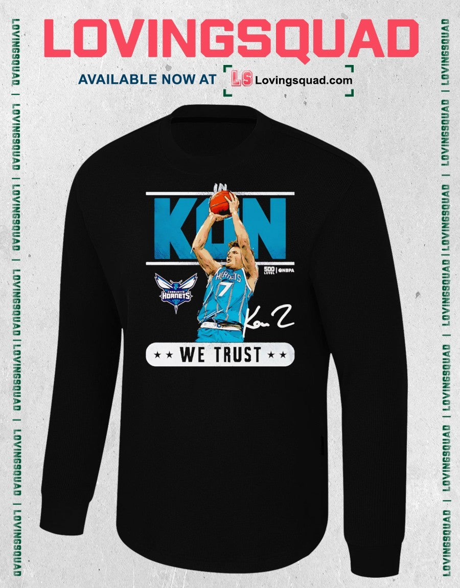 Kon Knueppel Black Charlotte Hornets We Trust Graphic Shirt