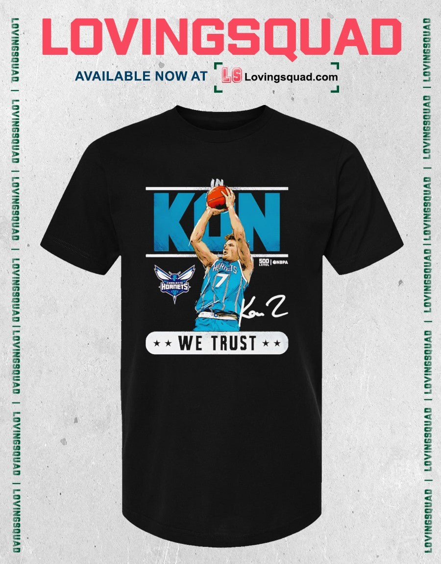 Kon Knueppel Black Charlotte Hornets We Trust Graphic Shirt