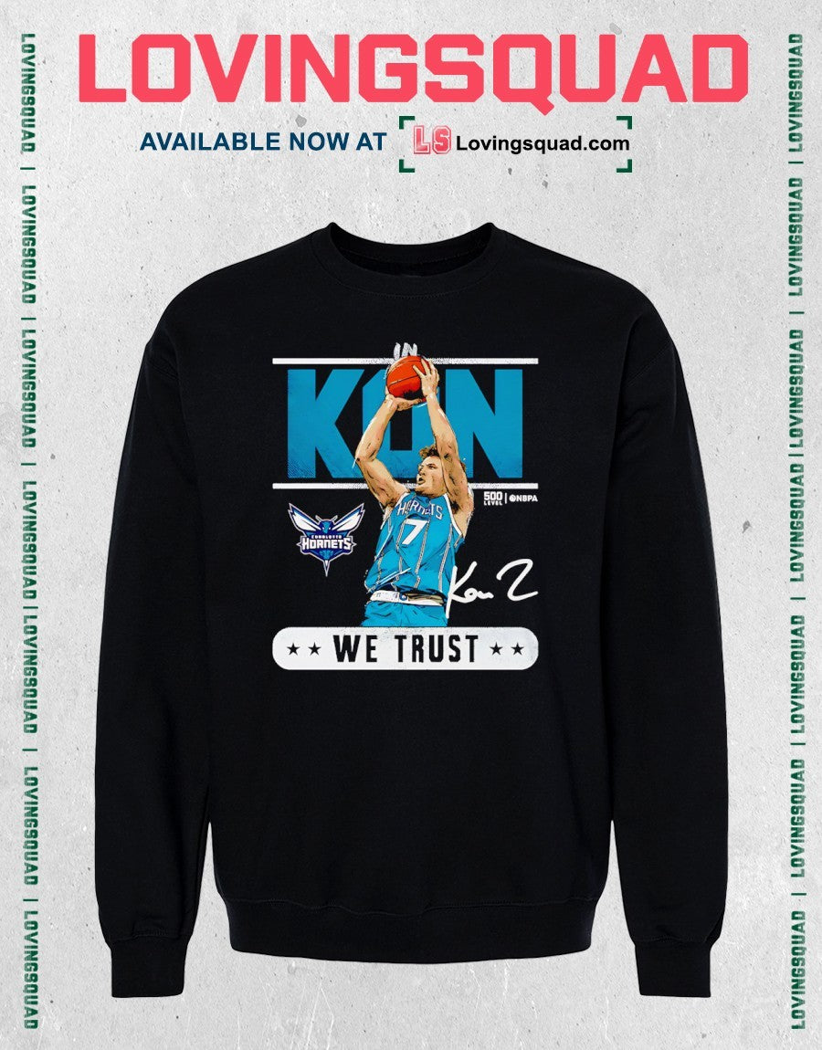 Kon Knueppel Black Charlotte Hornets We Trust Graphic Shirt