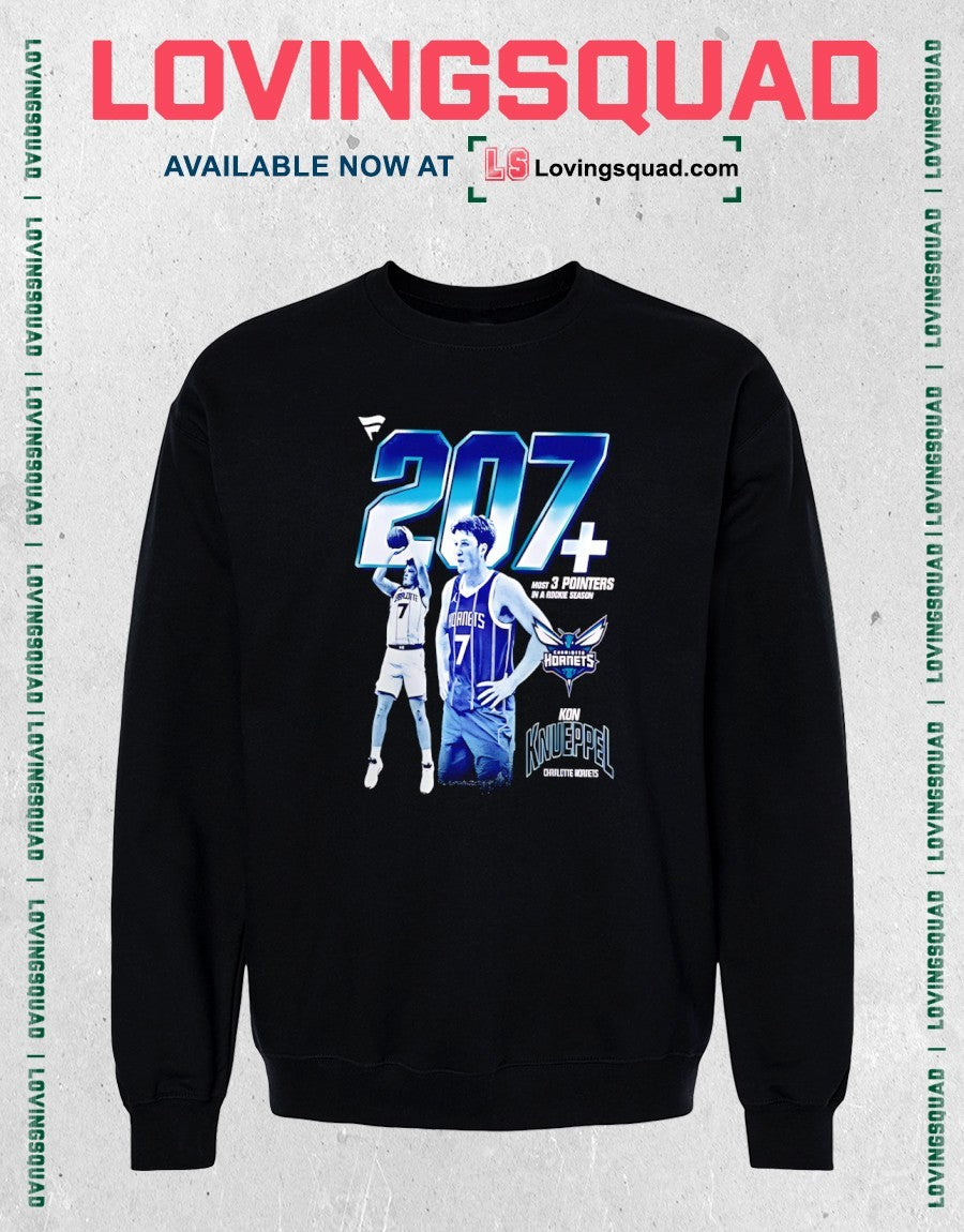 Kon Knueppel Charlotte Hornets Most 3 Pointers in a Rookie Season Milestone Shirt