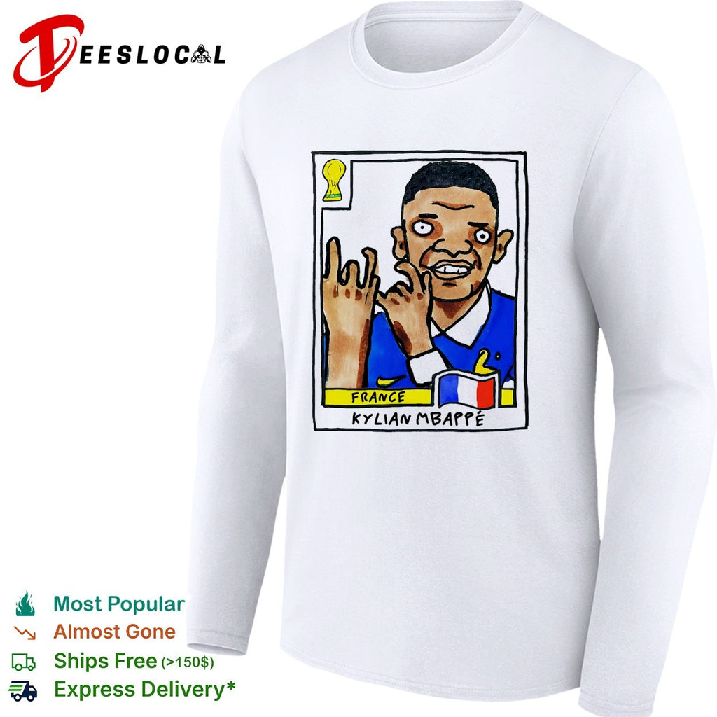 Kylian Mbappé France soccer player funny pose collectible card shirt