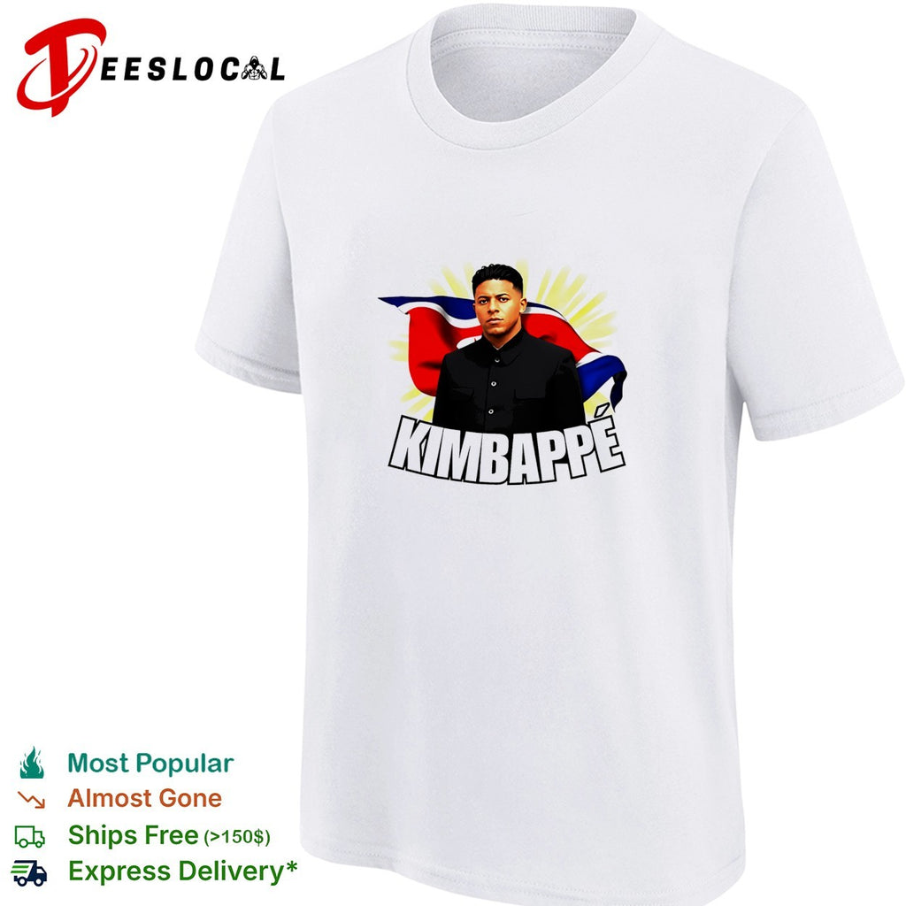 Kylian Mbappe Kim Jong Un North Korea Political Parody Kimbappe Mashup shirt