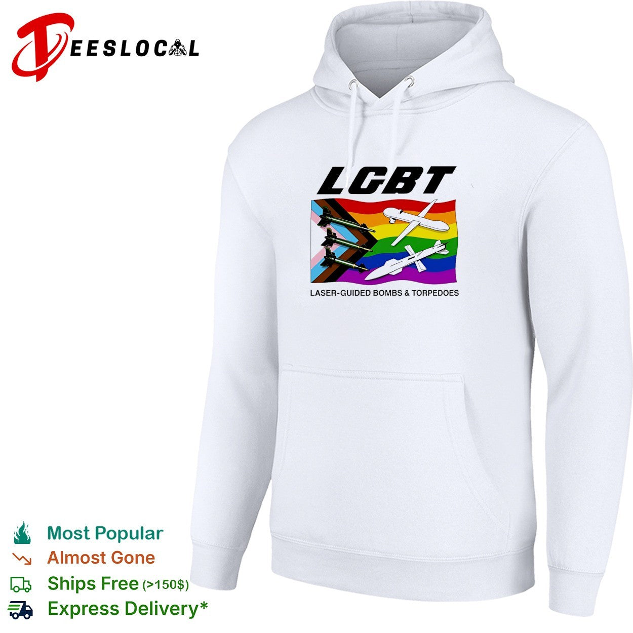 LGBT laser guided bombs and torpedoes pride flag military shirt
