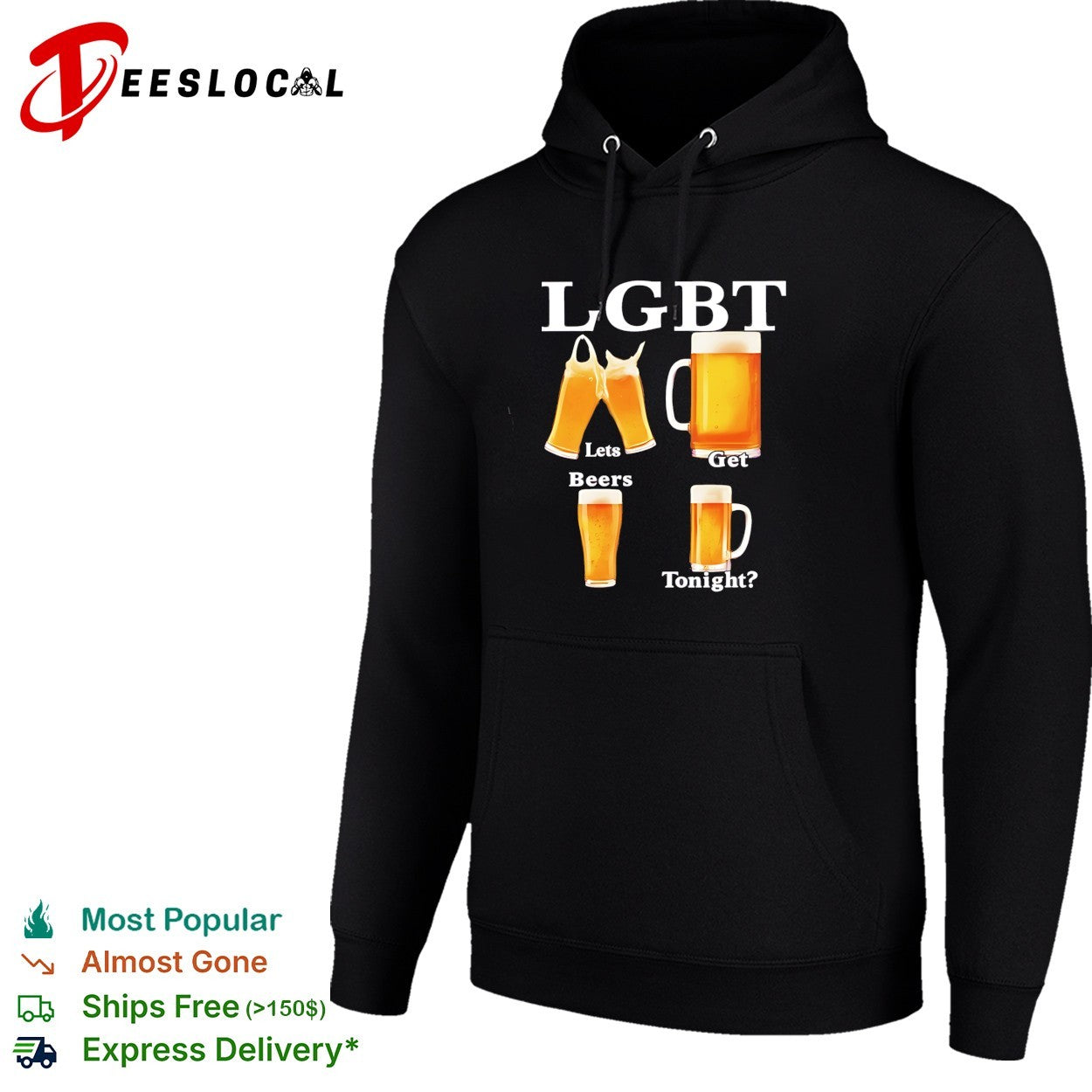 LGBT lets get beers tonight beer drinking humor shirt