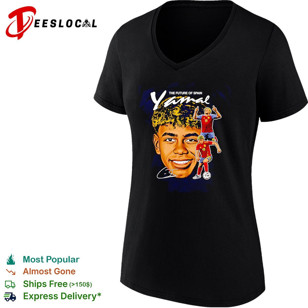 Lamine Yamal the future of Spain number 19 portrait shirt