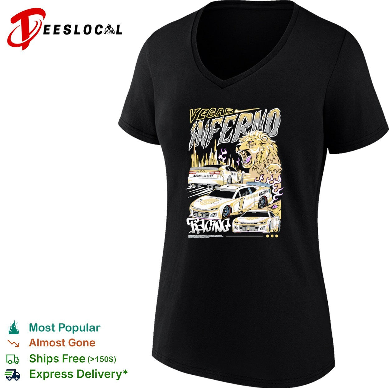 Las Vegas Inferno Racing Bring the Heat Nascar Chevrolet Camaro Race Car shirt