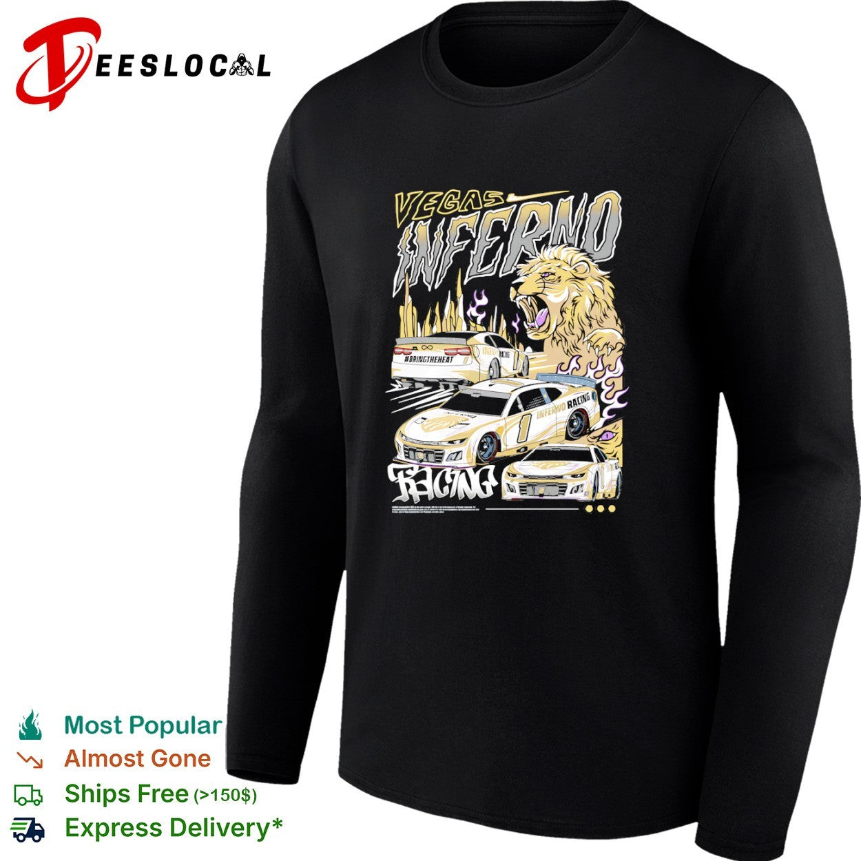 Las Vegas Inferno Racing Bring the Heat Nascar Chevrolet Camaro Race Car shirt