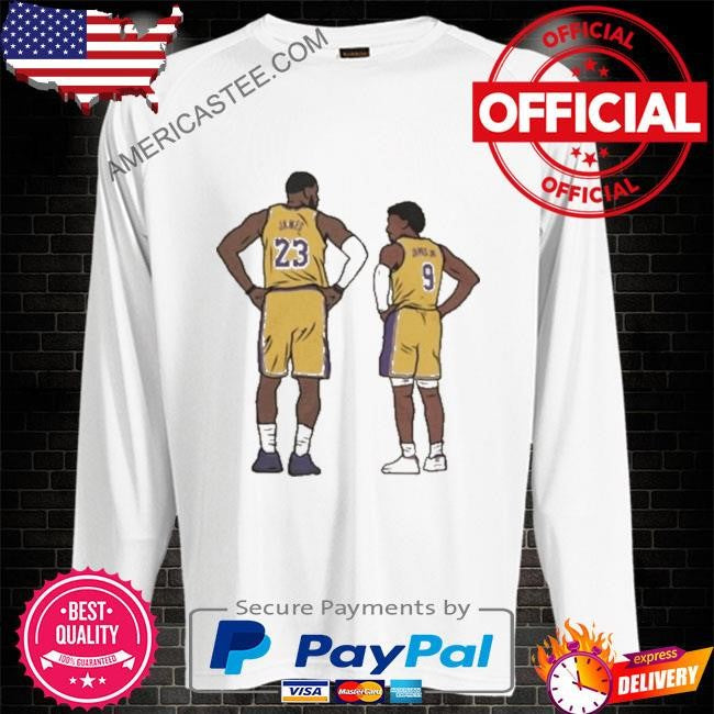 Lebron and bronny james los angeles lakers shirt