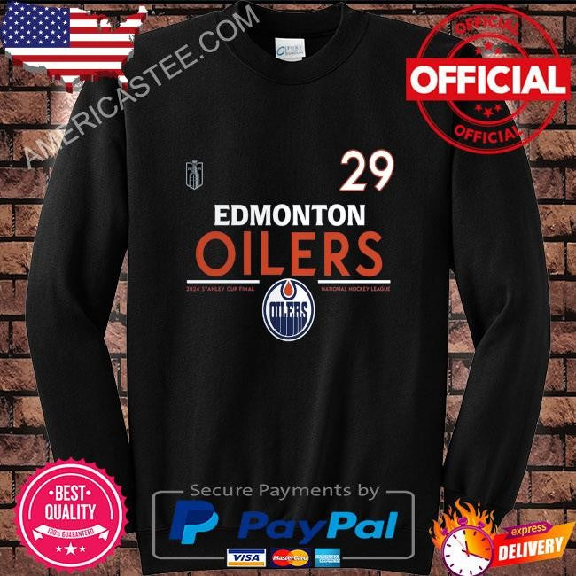 Leon draisaitl edmonton oilers fanatics 2024 stanley cup final authentic pro name & number shirt