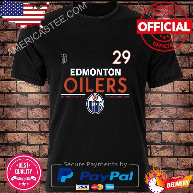 Leon draisaitl edmonton oilers fanatics 2024 stanley cup final authentic pro name & number shirt