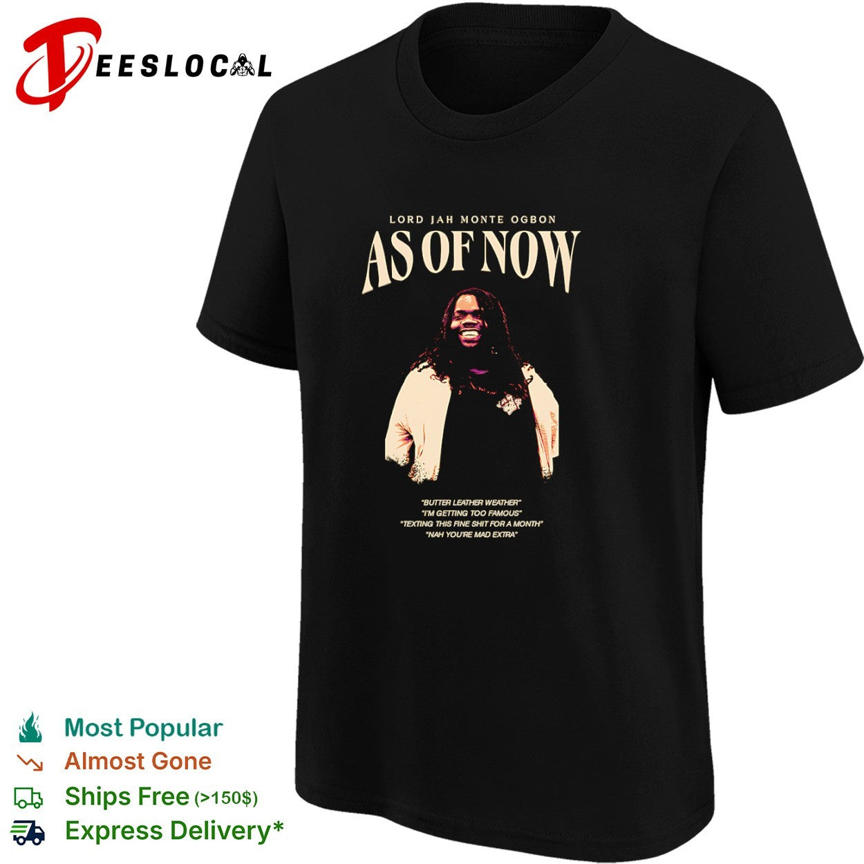 Lord Jah Monte Ogbon portrait as of now shirt