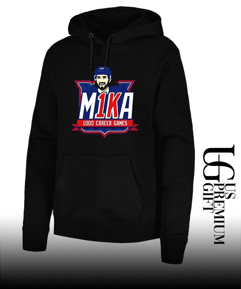 M1ka 1000 Career Games New York Rangers hockey shirt