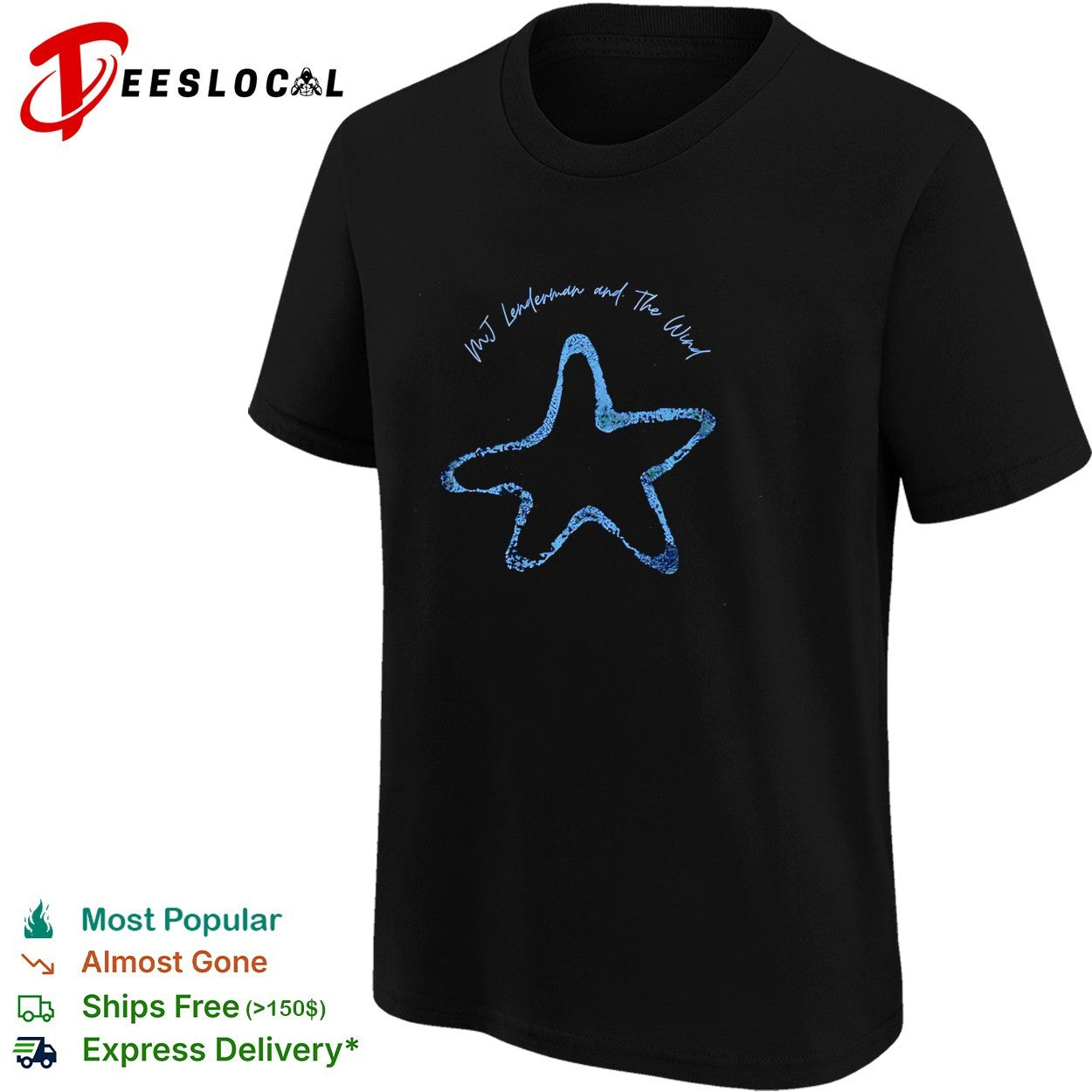 MJ Lenderman and the Wind hand drawn star shirt