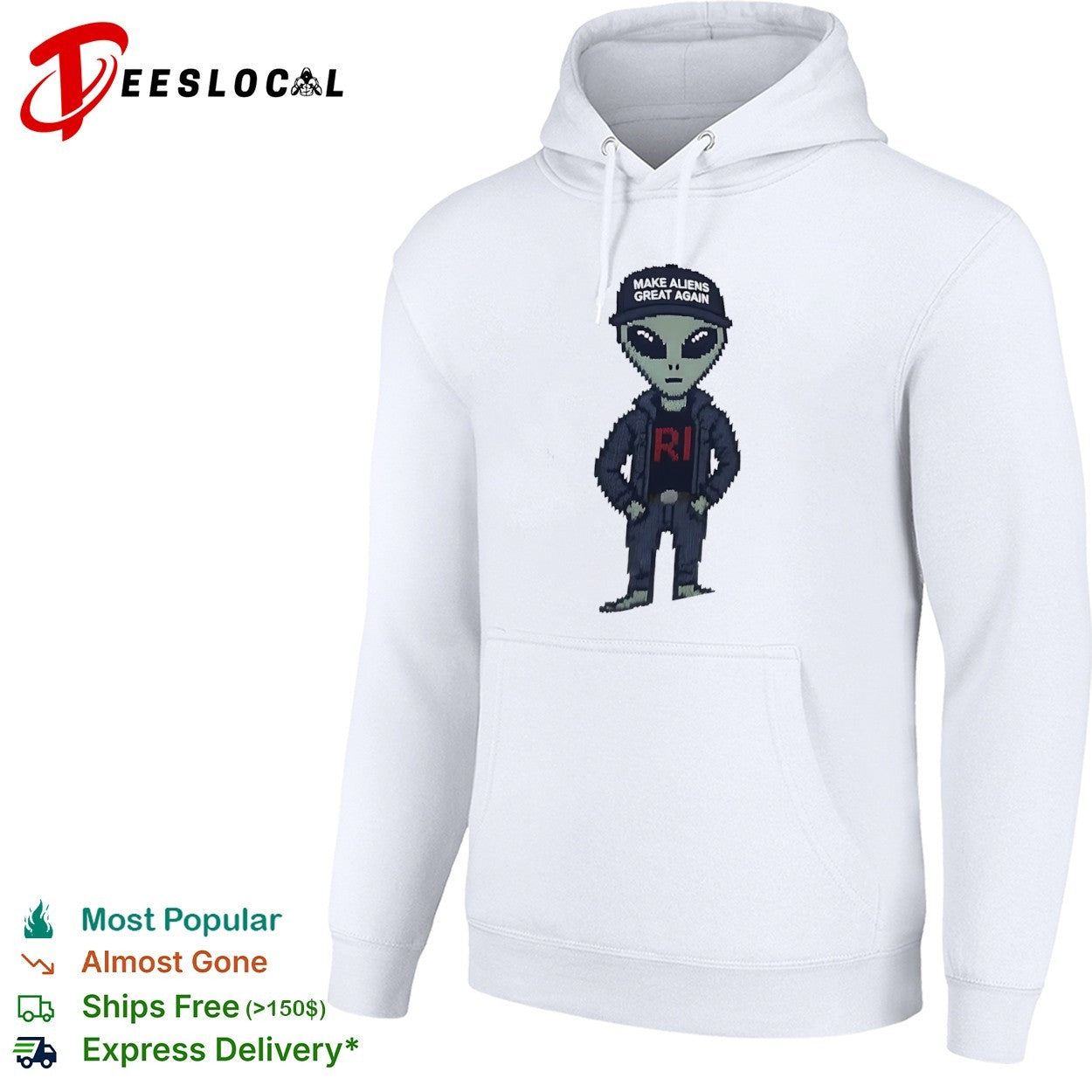 Make aliens great again pixel shirt