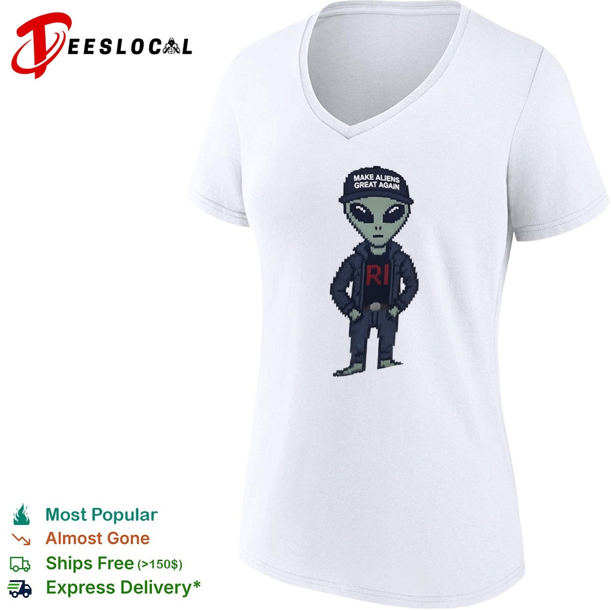 Make aliens great again pixel shirt