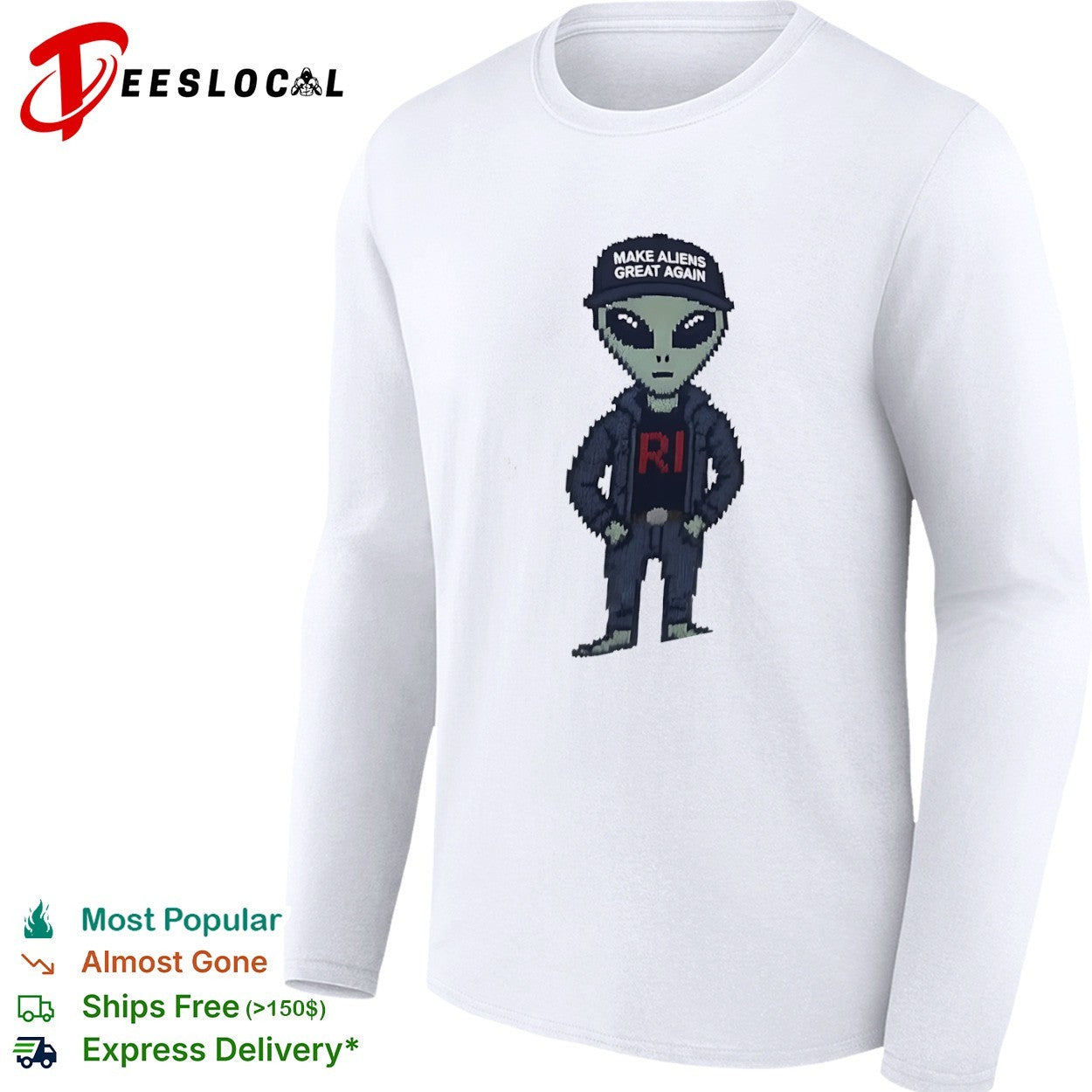 Make aliens great again pixel shirt
