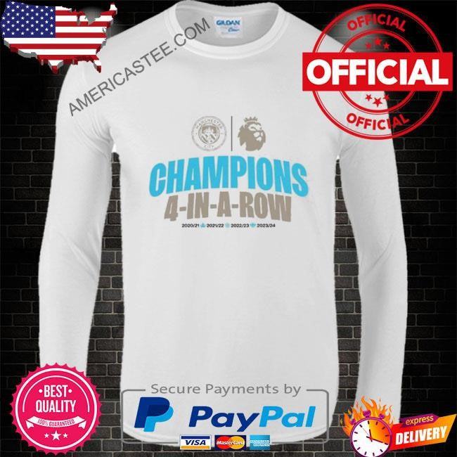 Manchester city four in a row premier league victory 2024 shirt