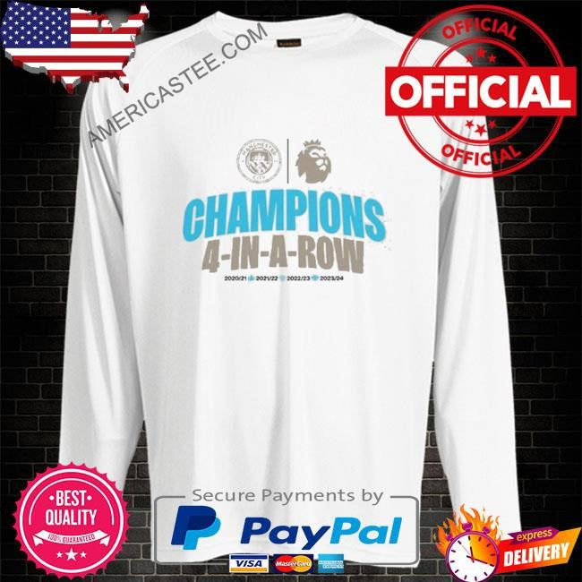 Manchester city four in a row premier league victory 2024 shirt