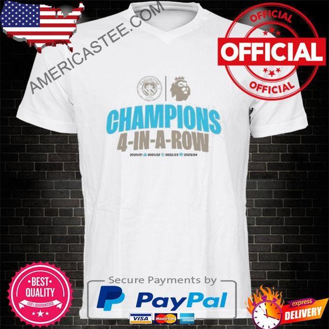 Manchester city four in a row premier league victory 2024 shirt