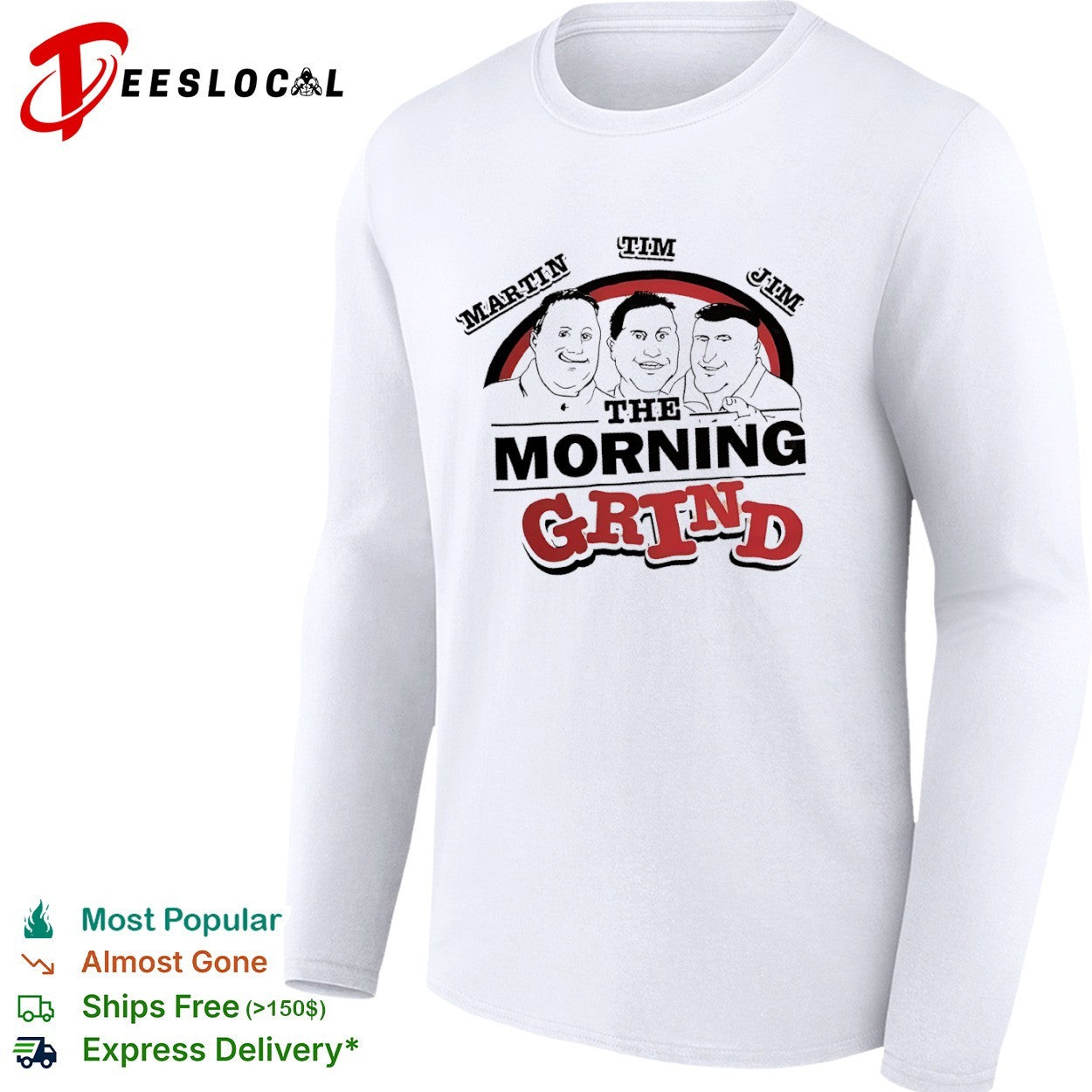 Martin Tim Jim the morning grind three men shirt
