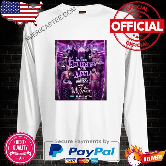 Matchup monday – anarchy in the arena team elite vs team aew – aew double or nothing variant art print shirt