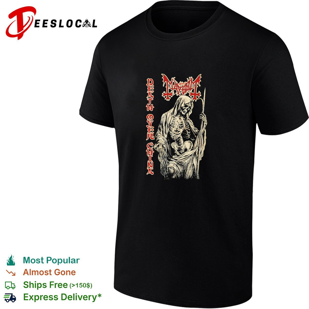 Mayhem death over china grim reaper band shirt