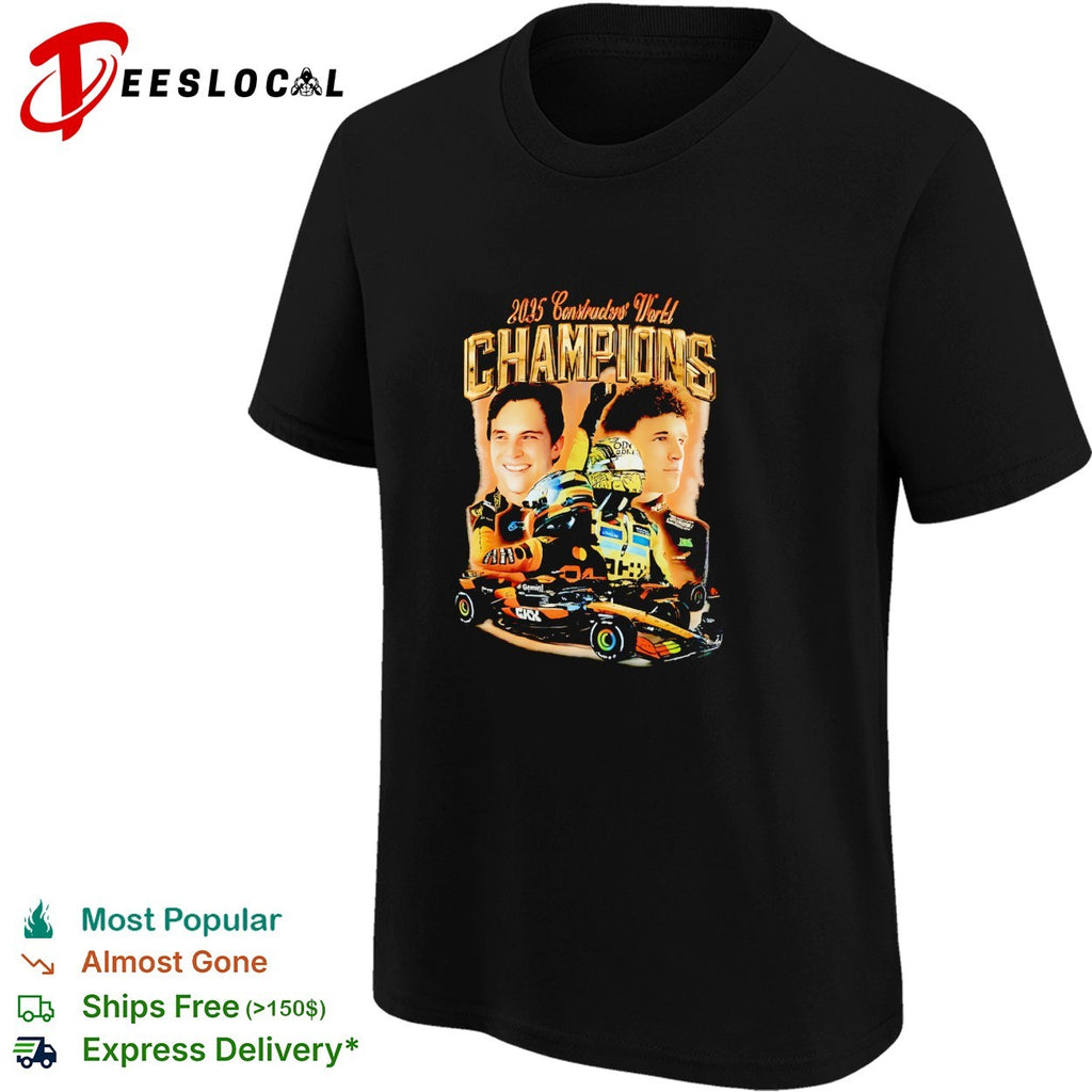 McLaren 2025 constructors’ world champions Piastri and Norris shirt