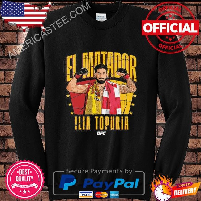 Men’s 500 Level Black Ilia Topuria shirt