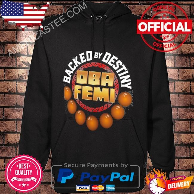 Men’s black oba femi backed by destiny shirt