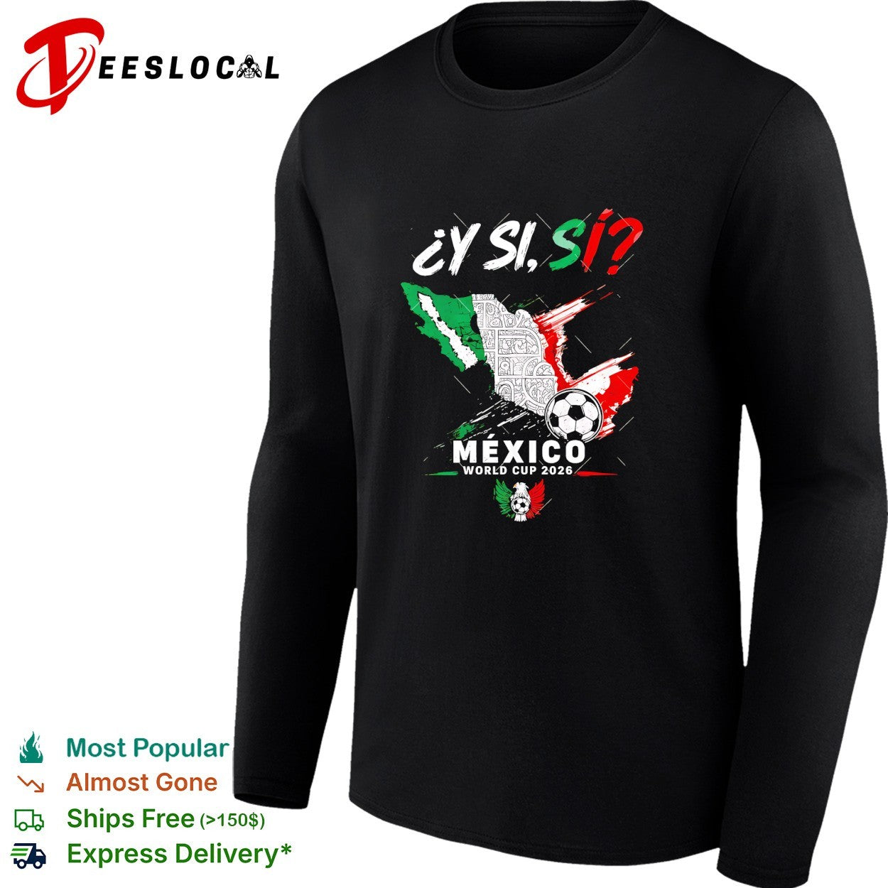 Mexico World Cup 2026 y si si eagle crest shirt