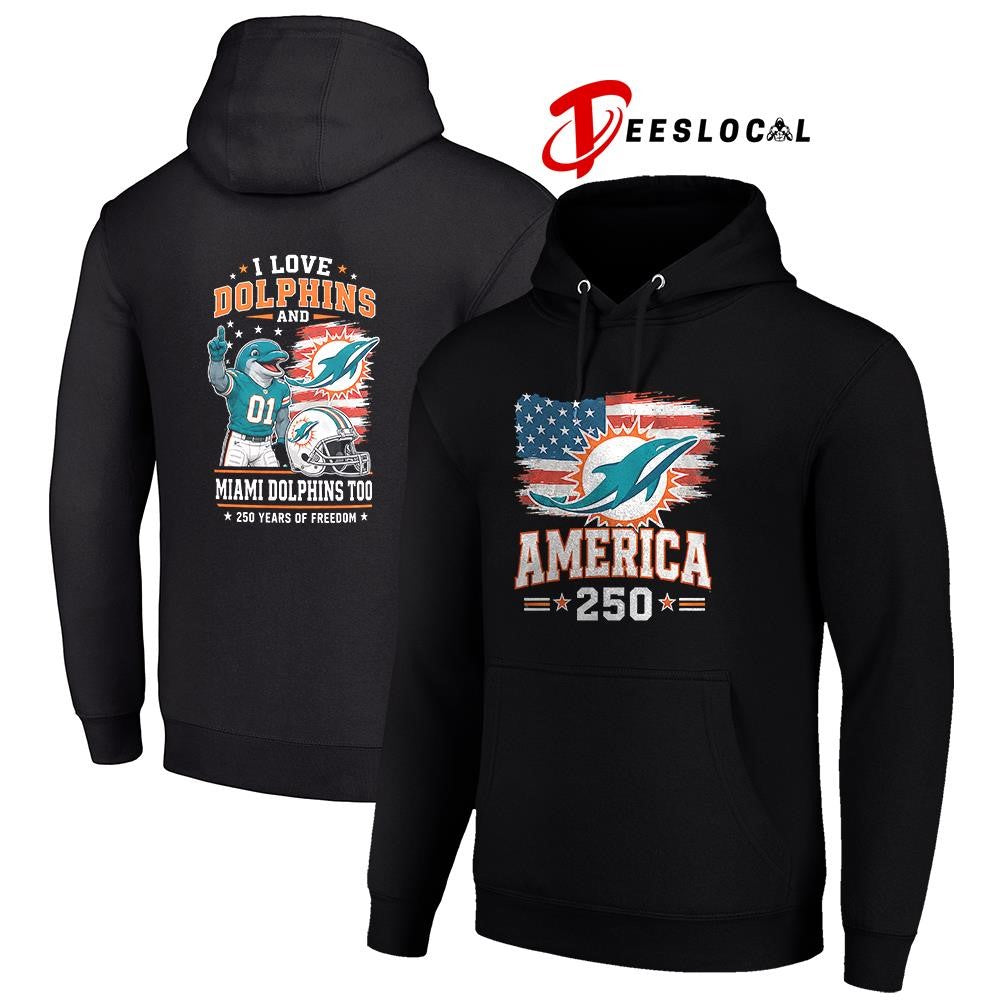Miami Dolphins 250 years of freedom mascot shirt