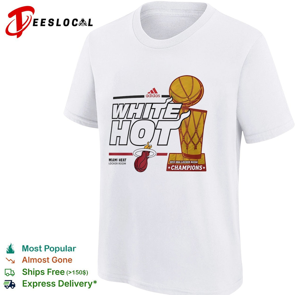 Miami Heat white hot trophy champions shirt