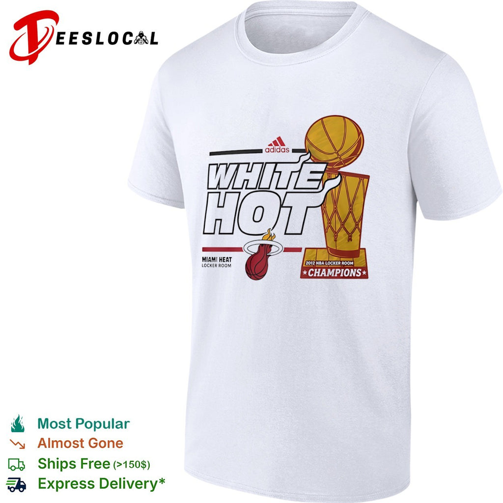 Miami Heat white hot trophy champions shirt