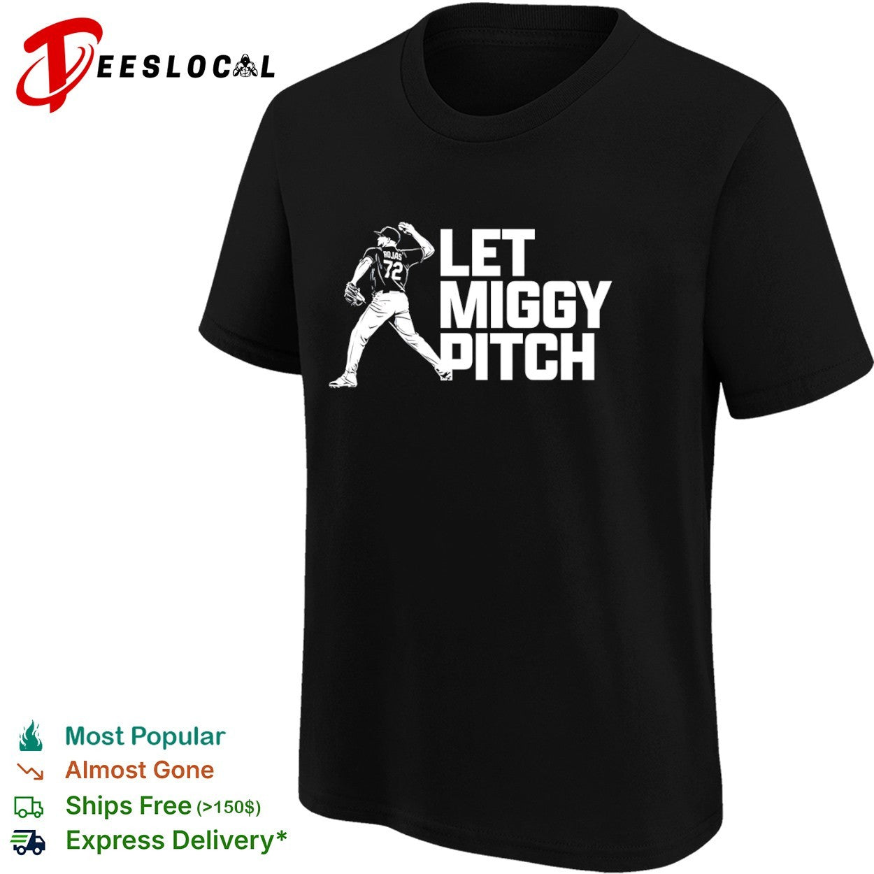 Miguel Rojas let Miggy pitch pitcher silhouette shirt