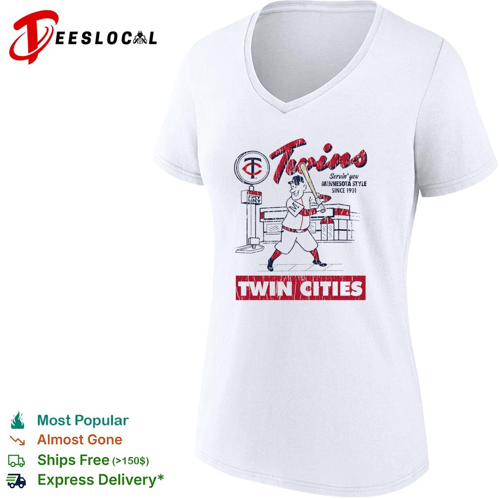 Minnesota Twins Servin you Minnesota Style Since 1901 Jucy Lucy Twin Cities Baseball shirt