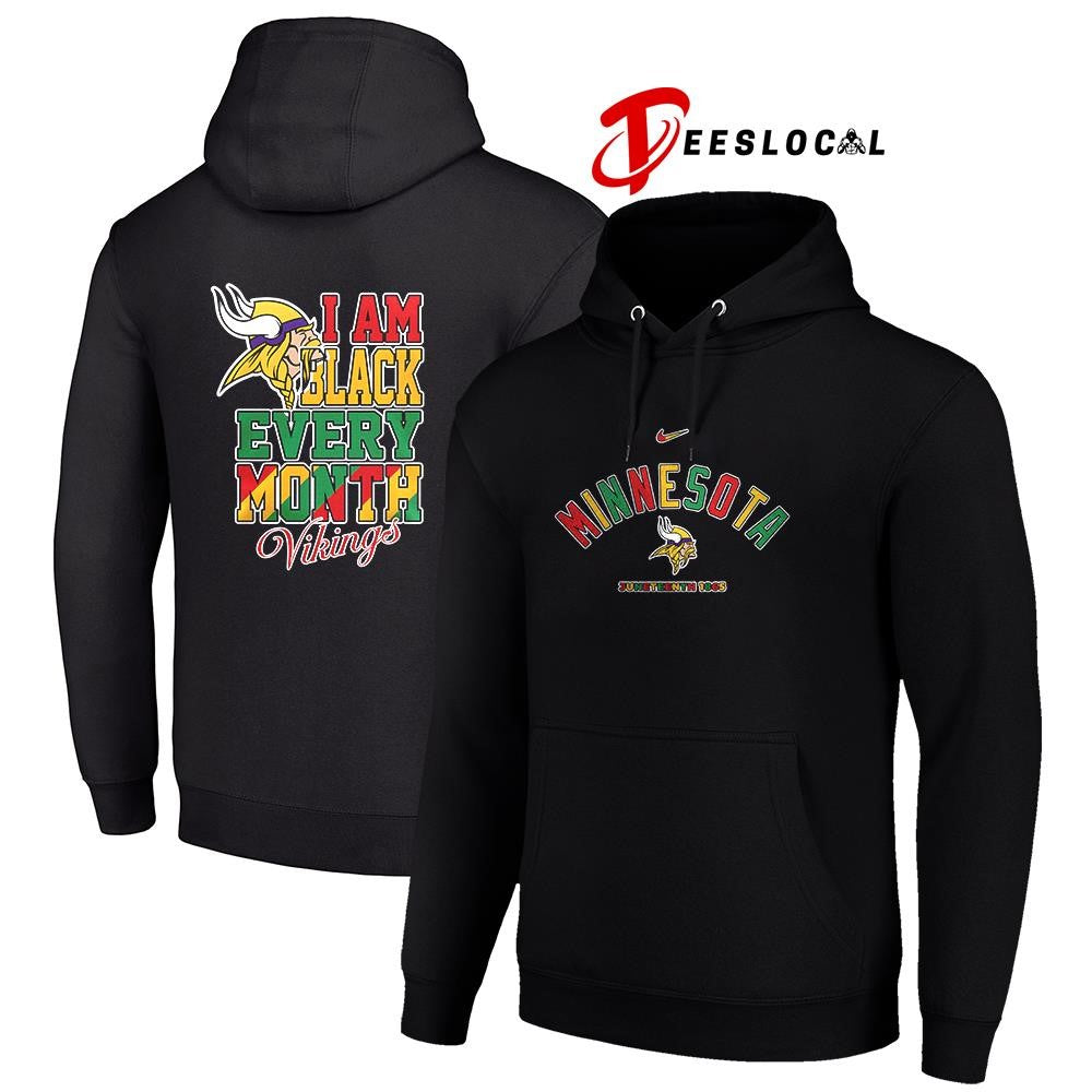 Minnesota Vikings x Juneteeth 1865 I am black every month shirt