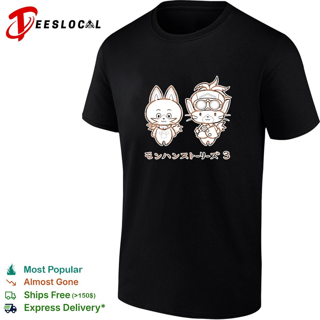 Monster Hunter Stories 3 Felyne cat characters shirt