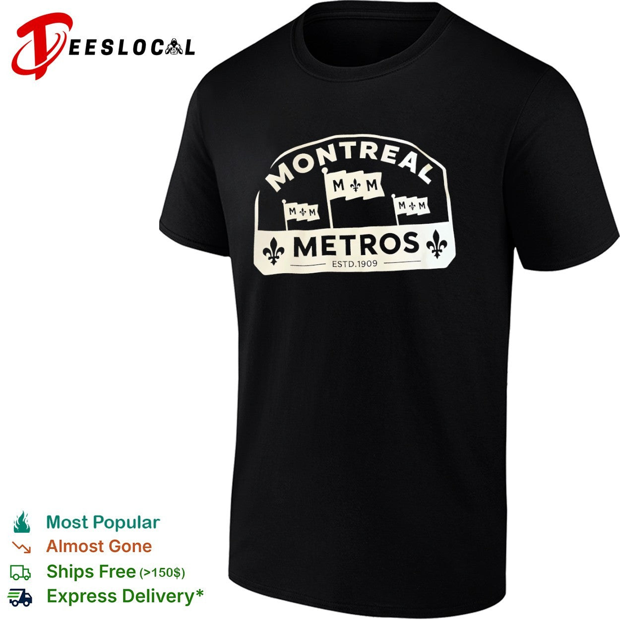 Montreal Metros vintage baseball flags estd 1909 shirt