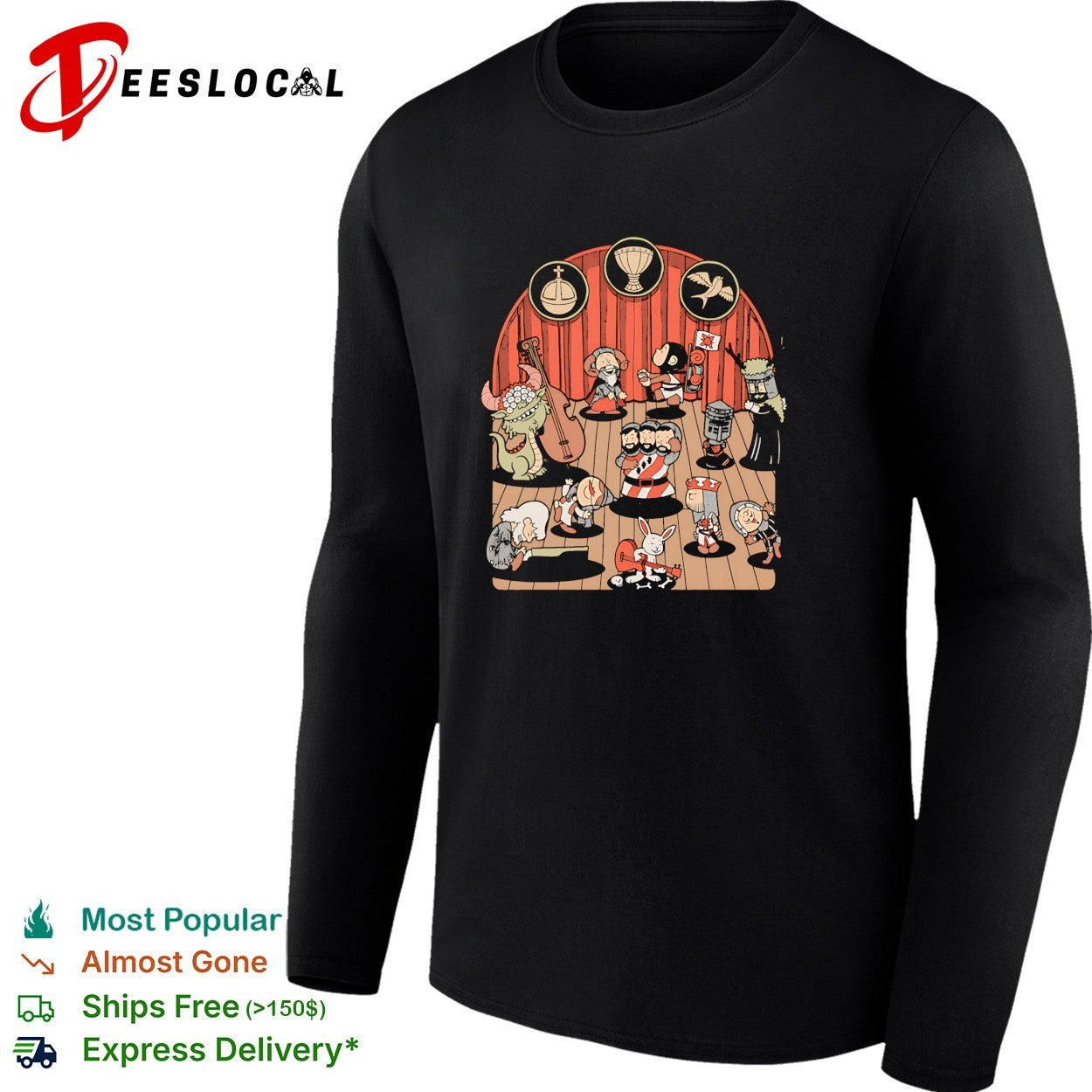 Monty Python Holy Grail knights arena scene shirt