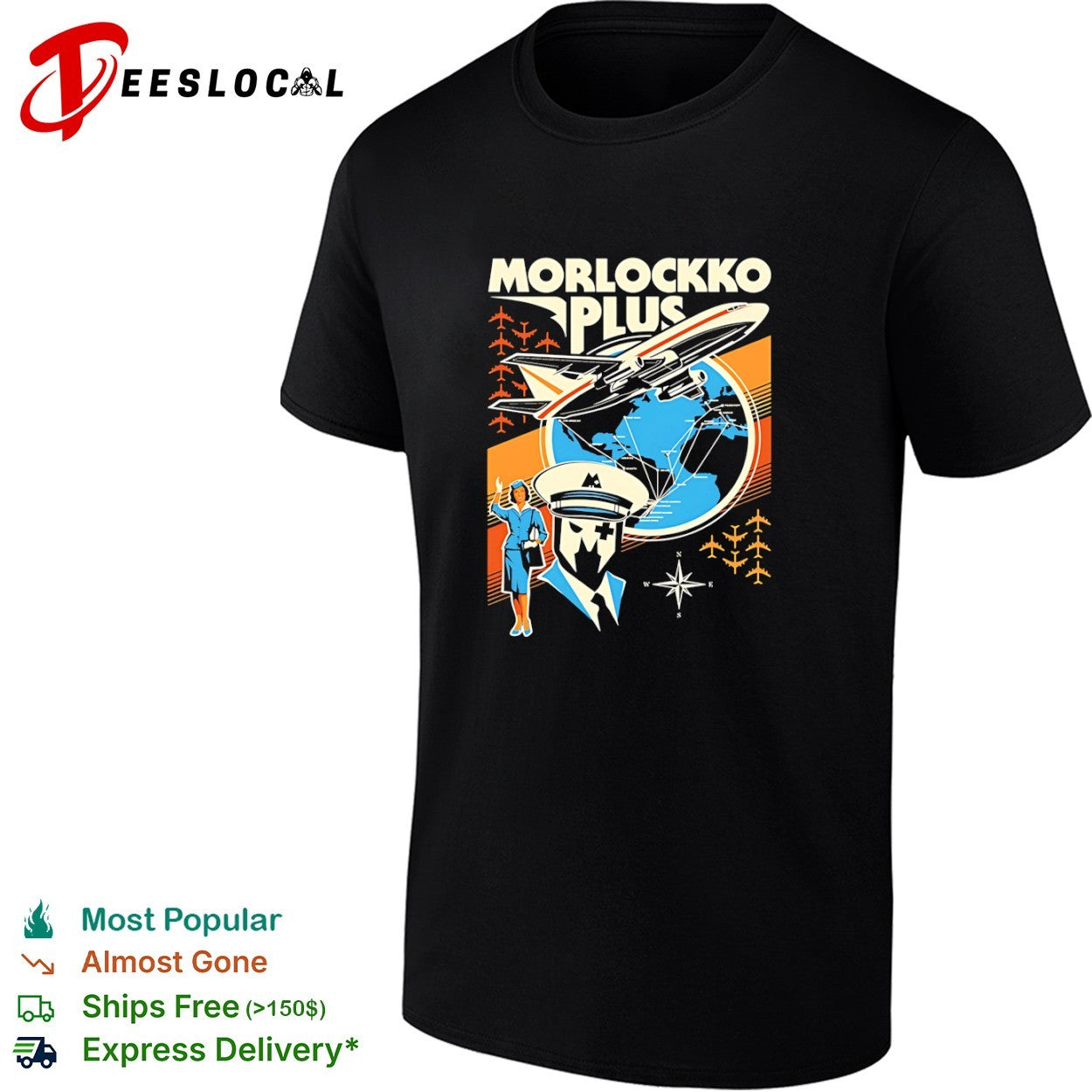 Morlockko Plus Rorschach Watchmen Aviation Shirt
