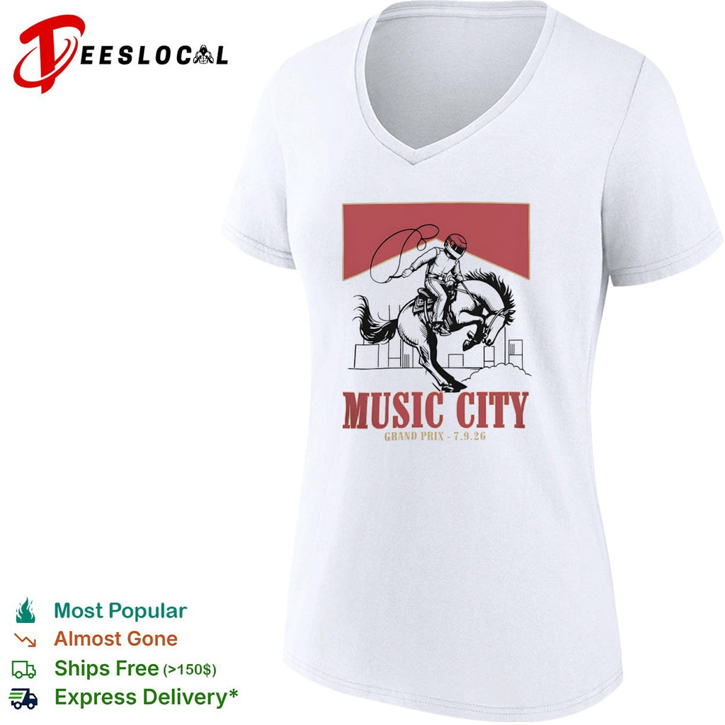 Music City Grand Prix 7 9 26 Formula 1 Cowboy Rodeo Racing shirt