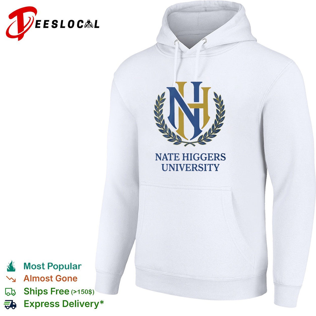 NH University monogram crest laurel shirt