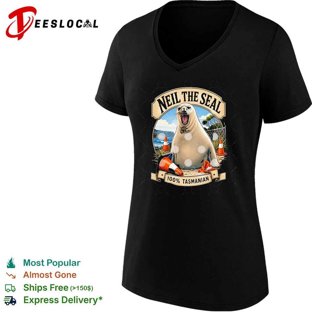 Neil the Seal 100 percent Tasmanian traffic cones shirt