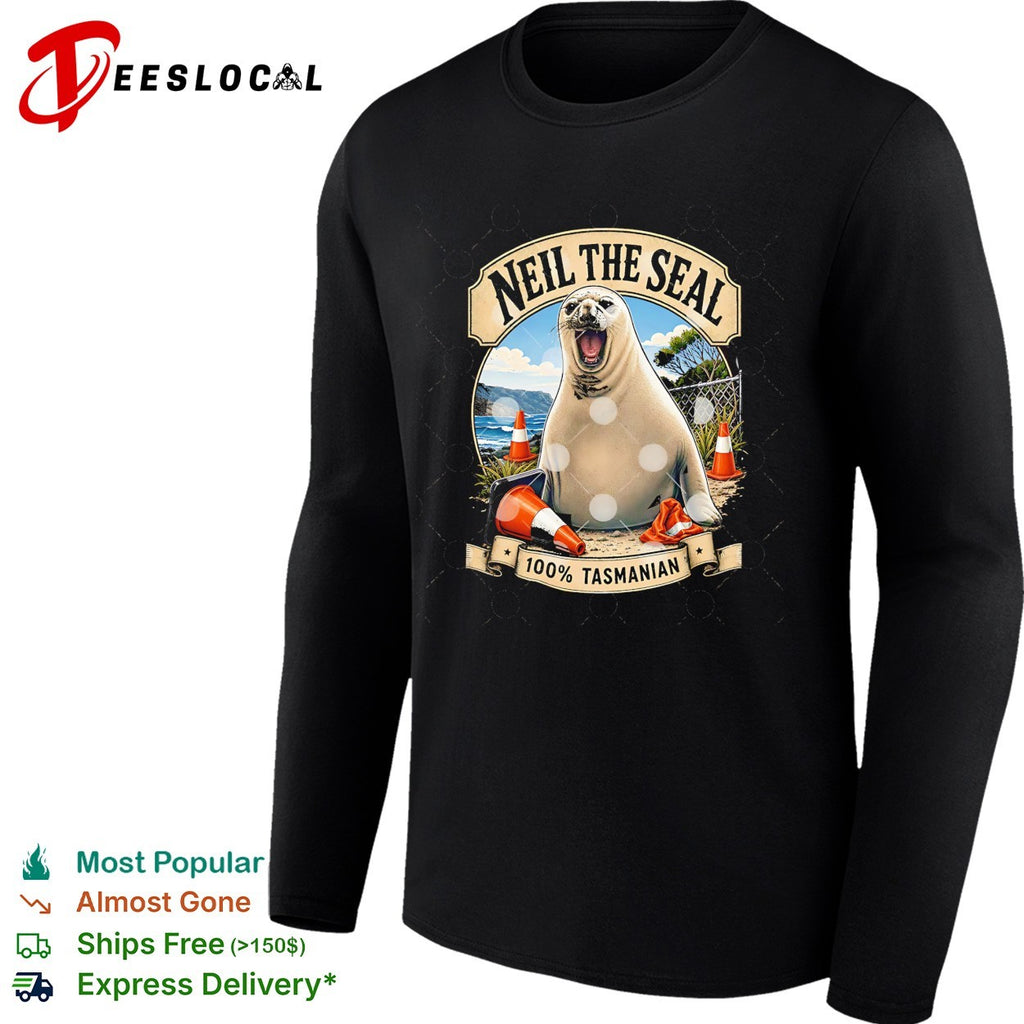 Neil the Seal 100 percent Tasmanian traffic cones shirt