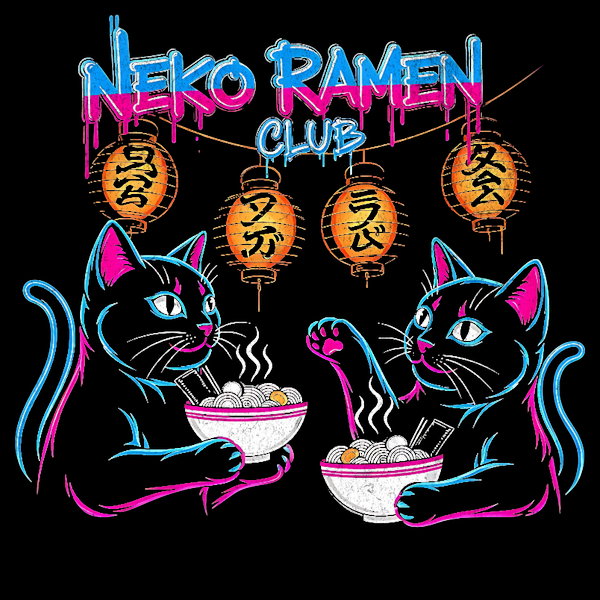 Neko Ramen Club Neon Cats
