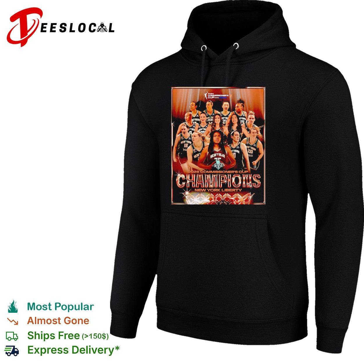 New York Liberty 2026 Commissioners Cup champions shirt